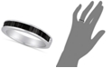 Macy's Sterling Silver Ring, Black Diamond Baguette Ring (1/4 ct. t.w.) 